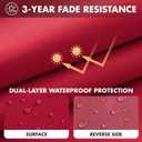 MIULEE Red Outdoor Seat Cushion 22x22 Inch Waterproof & 3 Year Fade Resistant Deep Seat and Back Cushion for Patio Furniture Chair Sofa Couch with Handle and Adjustable Straps