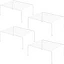 Medium (13.1 x 10.2 Inch) Cabinet Storage Shelf Rack, ShelvesKitchen Counter and Cabinet Shelf, Storage Rack Organizer for Kitchen, Fridge, Cabinet, Bathroom Cupboard& Pantry (4, White)