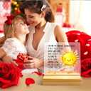 Christmas Gift For Mother Mom, Birthday Thanksgiving Mothers Day Gifts, Acrylic Plaque With Wooden Stand Desk Decor, Gift Form Daughter