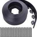 Garden Edging110ft Landscape Edging with 240 Spikes for Lawn 4 Inch Tall (110FT, Black)