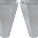 8-14 Pounds Large Chicken Restraining Cone,Galvanized Steel Killing Cone with Flat Back Design, for Chicken as Cornish Cross, Rhode Island Red and Turkeys, Easy to Clean (Silver, Large 2 Pack)