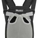 Pawaboo Pet Carrier Backpack, Adjustable Pet Front Cat Dog Carrier Backpack Travel Bag, Legs Out, Easy-Fit for Traveling Hiking Camping for Small Medium Dogs, Large Size, Gray