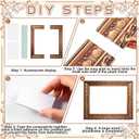 Wenqik Wedding Large Photo Booth Props 35 x 47 Inch Gold Vintage Frame Photo Booth Selfie Frame with 13 ft Ribbon for Wedding Bridal Shower Bachelorette Birthday Creative Friends Party Photobooth