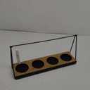 Fred Meyer - Bambeco Candle Holder with 4 Glass Votives and Wood Base