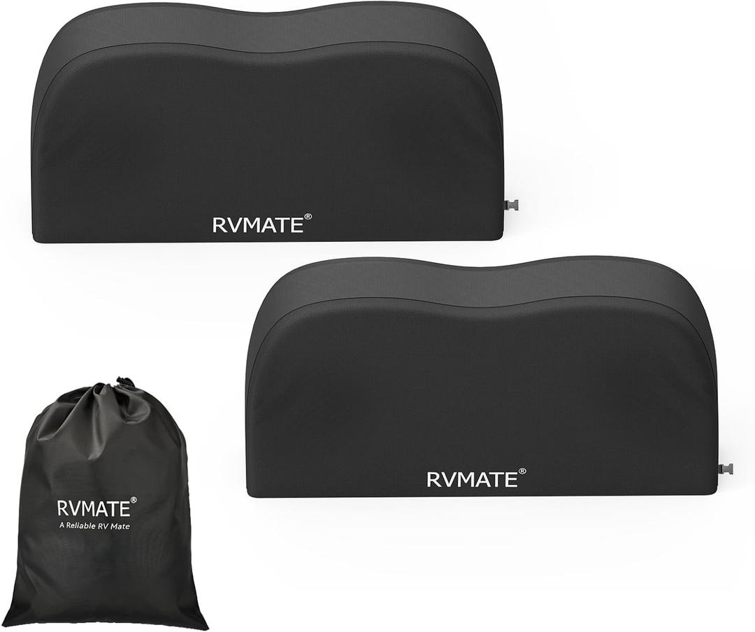 RVMATE Dual Axle Wheel Covers (2 Pack) - Fits 27"-30" Tires, Waterproof Anti-UV 420D Oxford Black Tire Covers for RV/Truck/Trailer