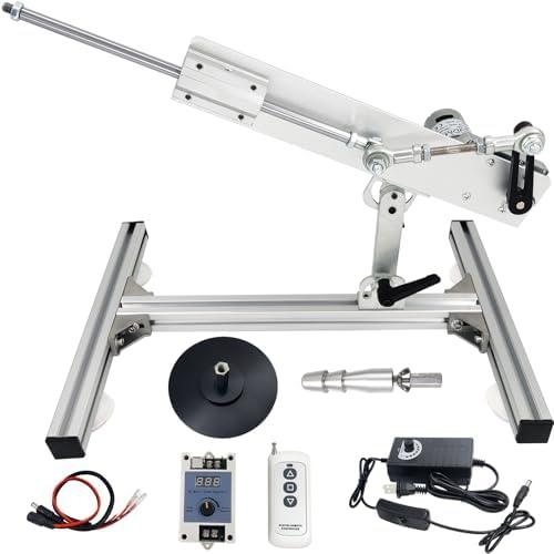 JQDML Reciprocating Cycle Linear Actuator Telescopic Motor 24V 160rpm High Torque 30lbs Stroke 30mm-150mm Adjustable,with Stand,Remote Controller,Suction Cup,Big End Connector(24V150mm160rpm)