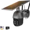 SOLIOM S600 3G/4G LTE Solar Powered Cellular Security Camera Wireless Outdoor, Pan Tilt 360View Spotlight, 1080p Night Vision, 2 Way Talk, PIR Motion Sensor, No WiFi, US Version, Unlimited Data Plan (Grey)