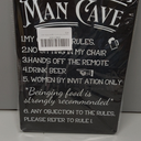 Man Cave Rules Signs Man Cave Decor Vintage Metal Tin Sign For Bar Room Kitchen Bathroom Home Garage Art Wall Decoration, Pack of 2 