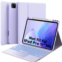 GreenLaw Keyboard Case for iPad Air 11-inch (M3 2025 / M2 2024) & Air 4th/5th Gen & iPad Pro 11 inch (1st/2nd/3rd/4th Gen), Smart Touchpad, 7-Color Backlit, Stain Resistant Cover, Light Purple