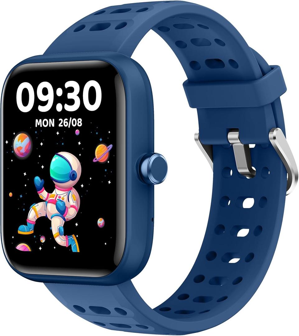 ENOMIR Smart Watch for Kids, No APP No Phone Needed, 1.83" Fitness Tracker Watch Boys with Sleep Monitor, Heart Rate, Step Counter, IP68 Waterproof, Puzzle Games for Kids Ages 5-16 (Blue)