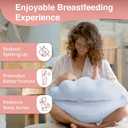PILLANI Nursing Pillow, Breastfeeding Pillows for Enhanced Safety & Comfort for Mom & Baby, Removable Cotton Cover, Adjustable Waist Strap, Breastfeeding Essentials, Baby Registry Search