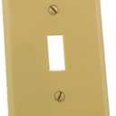 3 x Leviton 1-Gang Toggle Device Switch Wallplate, Standard Size, Thermoset, Device Mount, 86001, Ivory