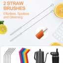 2 x 4 Pack Water Bottle Brush Cleaner Set for Owala Twist, Free-Standing Cleaner for Stanley All Day Slim, 2 Straw Brushes, 3-in-1 Lid Cleaning Brush for Spout Crevices