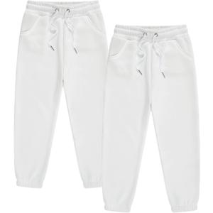 2 Pack Boys Sweatpants Elastic Waist Joggers Girls Fleece Athletic Pants Casual Sweatpants for Kids Ages 8Y