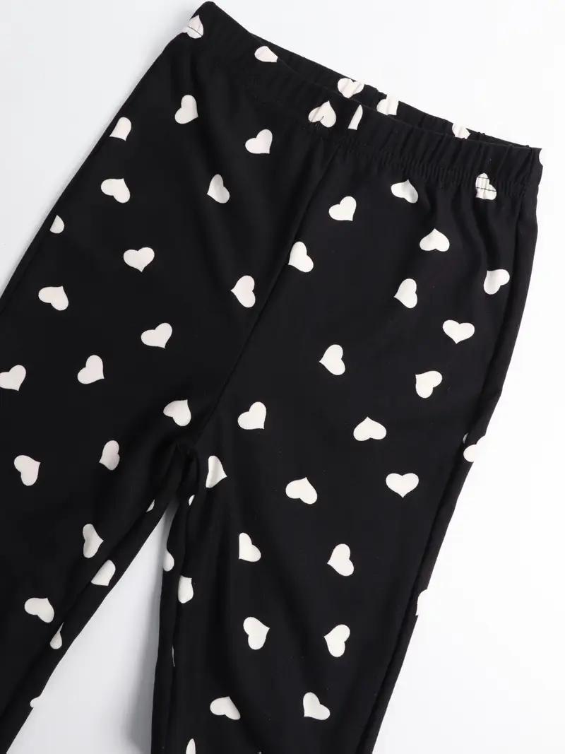 Girls Cat & Jack Heart Black Pajama Bottom Pants (L, 10-12)