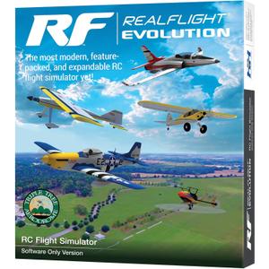 REALFLIGHT Evolution RC Flight Simulator Software Only RFL2001 Air/Heli Simulators Compatible with VR headsets Online Multiplayer Options