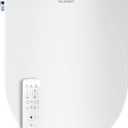 Smart Toilet Bidet Seat, Electric Bidet Seat with Oscillating Cleaning, Heated Toilet Seat, Adjustable Temperature and Pressure, Wireless Remote Control, Slow Close Toilet Seat & Lid, Elongated