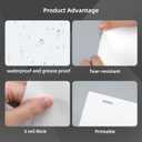 Fuyoooo 100 Pcs Temporary Paper Tags Blank License Plates 8.5 x 11 Inches Printable Tear Resistant Waterproof Tags Only Compatible with Laser Printers for Car Dealers (1 Perf / 5 Mil)