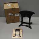 Firewood Kindling Splitter, Manual Log Splitter, Cast Iron Log Splitting Wedge, Heavy Duty Wood Splitter Tool with Cover (Black)