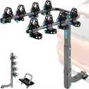 4 Bike Hitch Mount Rack, 240lbs Dual-Cradle 2" Receiver for Car SUV Truck