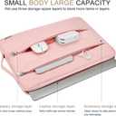 Voova 13 13.6 Inch Laptop Sleeve Case Compatible with MacBook Air 13 M1/M2/M3/M4 2020-2025, MacBook Pro 13/14, IPad Air/Pro 13, Waterproof Slim Computer Bag Cover with Handle, Sakura Pink