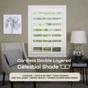 Cordless Celestial Sheer Double-Layered Roller Shade, 32 x 72 in, White