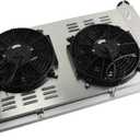 All Aluminum Radiator Fan for 1967-1972 70 Chevy Gmc Blazer C/K Series C10 C20 C30 K10 K20 K25 Pickup Trucks Suburban Van 3 Row Core Radiator with Shroud Fan Relay