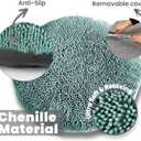 Muddy Mat Cloud K-9 Bed for Dogs & Cats, Soft & Relaxing Donut Dog Bed, Chenille Material, Removable Cover, Washable & Dryer SafeSeafoam Green Large(40'x40')