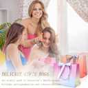 swihorab 20 Pcs Gift Bag, Large Treat Boxes Portable Paper Gift Bag with Handles, Mini Gift Bags for Wedding Birthday Party Supplies, Gradient Orange