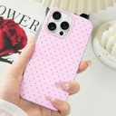 Hython for iPhone 12 Pro Max Case Cute Polka Dot Aesthetic Design Simple Cover 6.7", Thin Slim Anti-Scratch Soft TPU Bumper Shockproof Rubber Protective Phone Cases for Women Girls Girly Boys, Pink