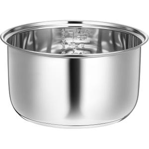304 Stainless Steel Rice Cooker Inner Pot, Inner Bowl, Non-stick Replacement Pot, Durable & Universal Fit for Multi-cookers, Even Heating for Delicious Rice(4 L) (4.2 Quarts)