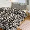 Leopard Print Pattern Bedding Comforter Set King Size Comforter for Farmhouse King Bed Boho Lightweight Comforter King with 2 Pillow Shames(3 Pcs) 90"x90"