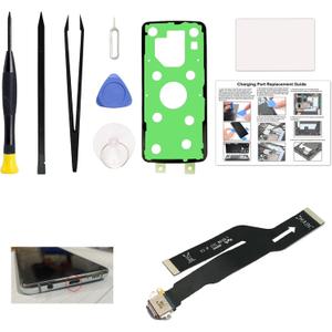 Charging Port Replacement Kit Compatible with Galaxy Note 20 Ultra US Version, SM-N986U, SM-N986U1, SM-N986W Dock Board USB-C Connector, with Instruction Manual, Toolkit