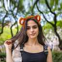 FRCOLOR 2Pcs Tiger Headbands Plush Animals Ears Face Wash Facial Hair Band Funny Ears Hair Hoop Cute Zoo Animals Party Costume for Birthday Party Cosplay Photo Prop