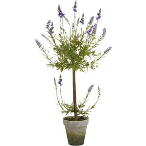 Nearly Natural 34in. Lavender Single Ball Topiary Artificial Tree