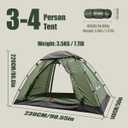 Backpacking Tent for Camping 5 Person Hiking Ultralight Tent for Waterproof Windproof Outdoor Two Doors Tents Easy Quick Setup Lightweight Instant Tents