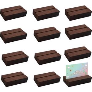 12 Pcs Place Card Holders for Table, Name Card Stands and Table Number Holders for Wedding Party Events Decoration (2.8 x 1.4 x 0.7 Inches)
