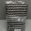 Lahome Boho Kitchen Runner, 2x4.3 Bathroom Runner Rugs Lightweight Entryway Rug Woven Cotton Throw Mat with Tassels, Farmhouse Non Shedding Washable Black Rug Low Pile Runners for Bedroom Doorway