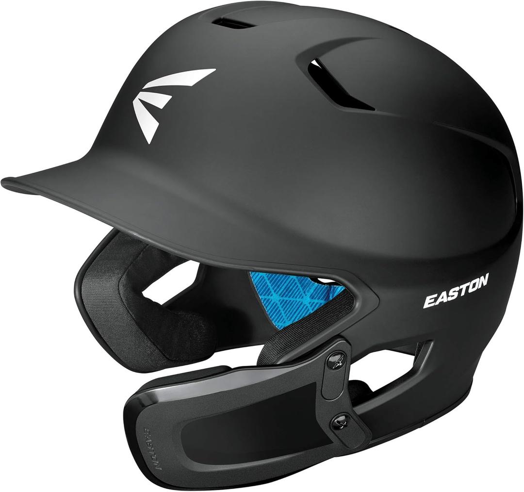 Easton Z5 2.0 Baseball Batting Helmet | Reversible Jaw Guard Included (JR (6 1/2 - 7 1/8), Matte Black)