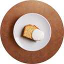 RENMTURE Faux Leather Placemats Set of 4,with 4 Cup mat,Washable, for Kitchen Dining Table,Restaurant,Coffee Shop (Walnut Brown, Round)