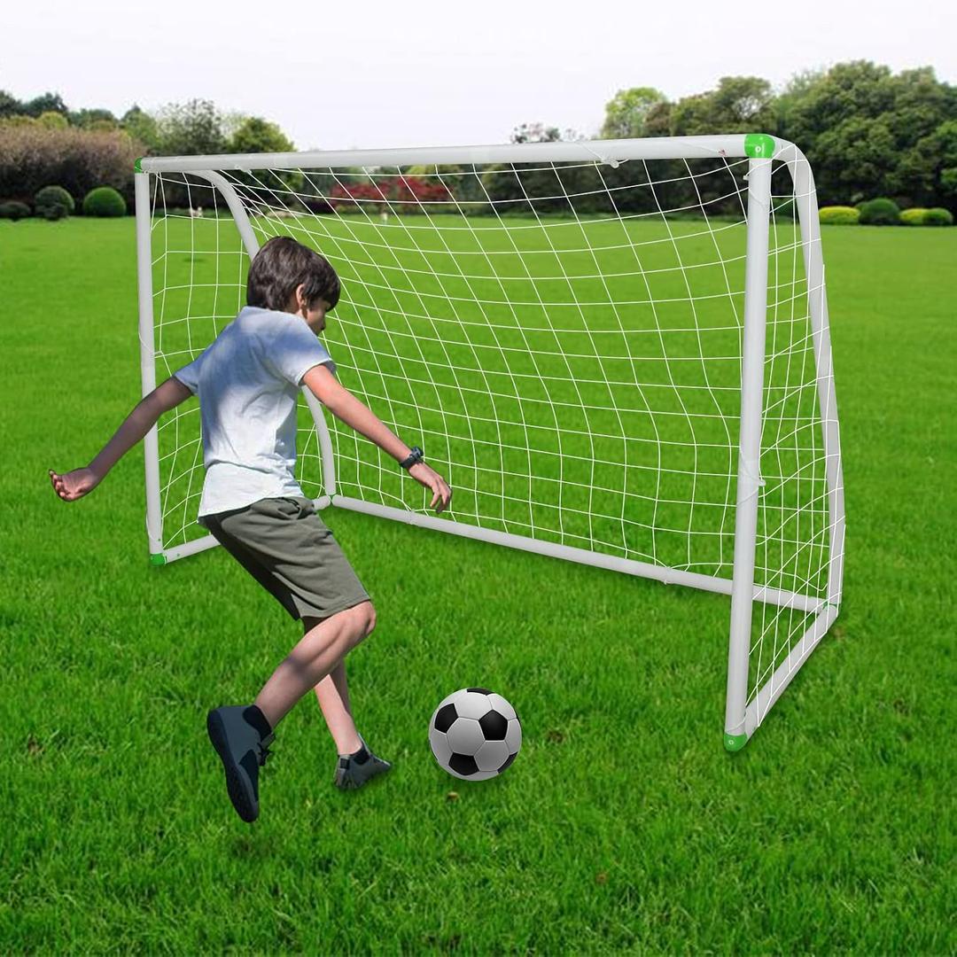 6'X4' Soccer Goal for Backyard, Kids Weatherproof and Portable Soccer Net