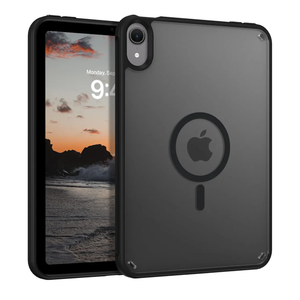 Telaso for iPad mini 7 A17 Pro 2024/iPad Mini 6 2021 8.3 Inch iPad mini 7th/6th Gen Magnetic Case, Translucent Matte Back Soft TPU Bumper Military Grade Protective Case for iPad mini 7/Mini 6, Black