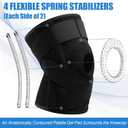 NEENCA Knee Brace for Knee Pain, Adjustable Knee Support with Patella Gel Pad & Side Spring Stabilizers, Knee Wrap for Arthritis, Meniscus Tear, ACL, Knee Pain Relief, Runner, Sport M