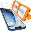 TOCOL for iPhone 13 mini Screen Protector 9H Hardness Military Grade Shatterproof HD Tempered Glass Full Coverage Easy Installation Case Friendly 2 Pack (Clear)