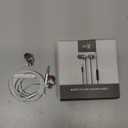 Wired Headphones With Microphone, 3.5mm In Ear With In Line Controller, White