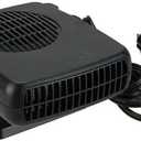 Surakey Car Heater, 2 in 1 Heating/Cooling Mini Car Heater Anti-Fog 150W 12V Plug in Cigarette Lighter Auto Heater Fan with 360 Degree Rotary Base Windshield Defroster for Snow Removal Winter Black