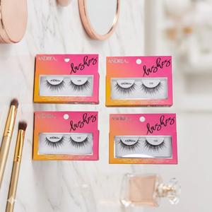 Andrea Strip Lash False Eyelashes Style 105 - Black, Lightweight, Reusable Natural Lashes for Everyday or Glam Looks, Pack Of 4