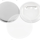 BEAMNOVA 500 Sets of Round Button Parts Supplies 75mm / 2.95 in (Approx. 3 inch) for Button Maker Machine DIY Pin Maker, Every Set Includes Tinplate Top, Plastic Clip Bottom & Plastic Film