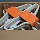 Amazon Basics Slim, Velvet, Non-Slip Sturdy Clothes Hangers, 50-Pack, Ivory/Rose Gold