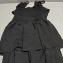 Oung Girl Elegant Patchwork Jacquard Organza, Mesh Dress, Bow Decoration On The Shoulder Cake Dress, L